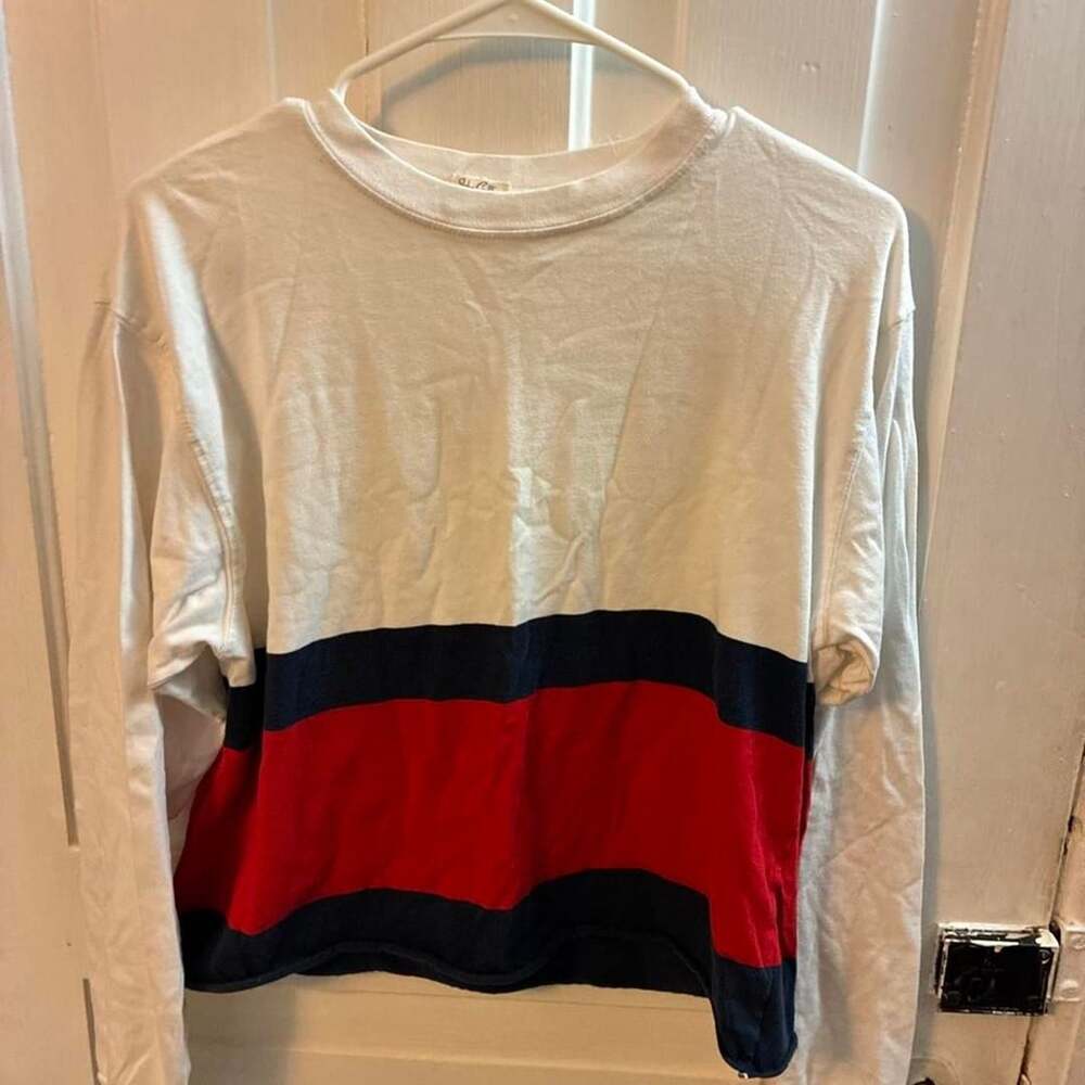 John Galt Colorblock Long Sleeve Striped Shirt